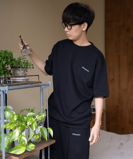 【Black】short sleeve sweat tee