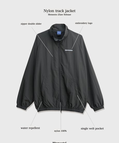 【Khaki】nylon track jacket