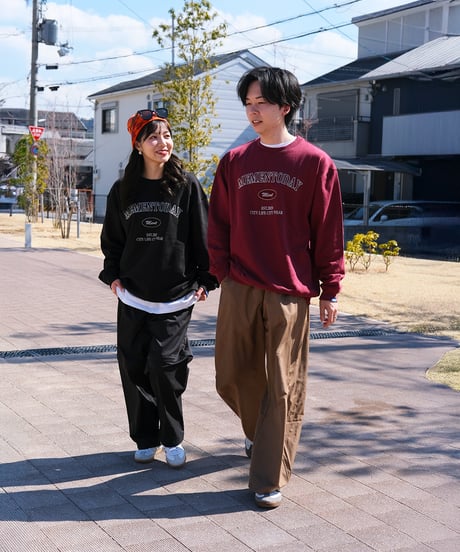 【Burgundy】College Sweat