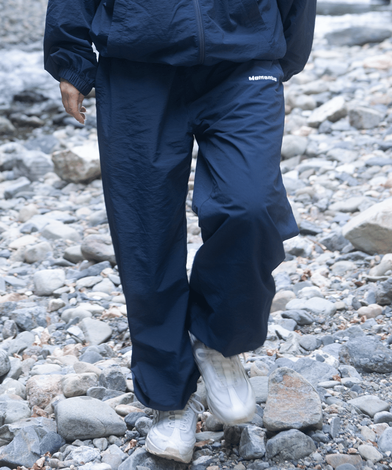 Navy】nylon track Pants | Memento