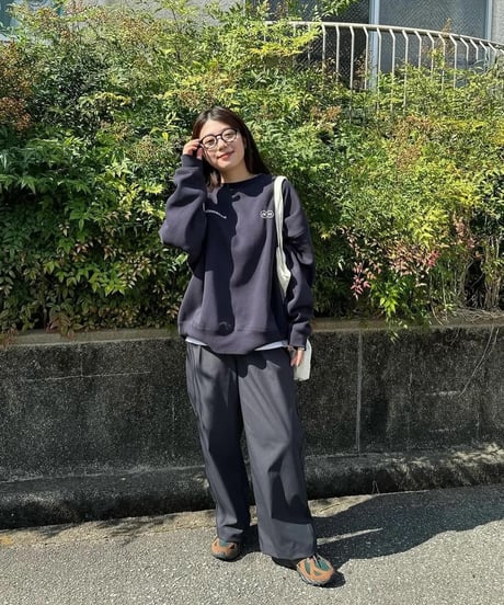 【Navy】logo sweat