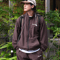 【Brown】nylon track jacket