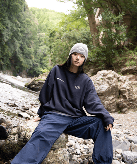 【Navy】logo sweat