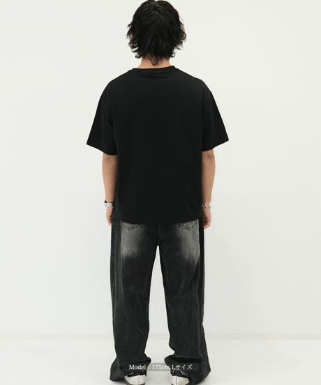 【Black】logo tee