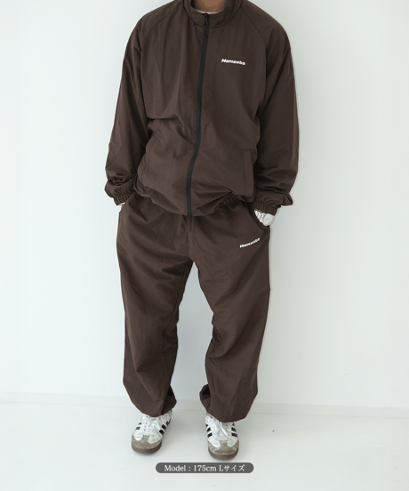 【Brown】nylon track jacket