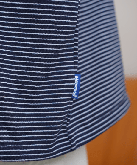【Navy】裾ドローコード border tee