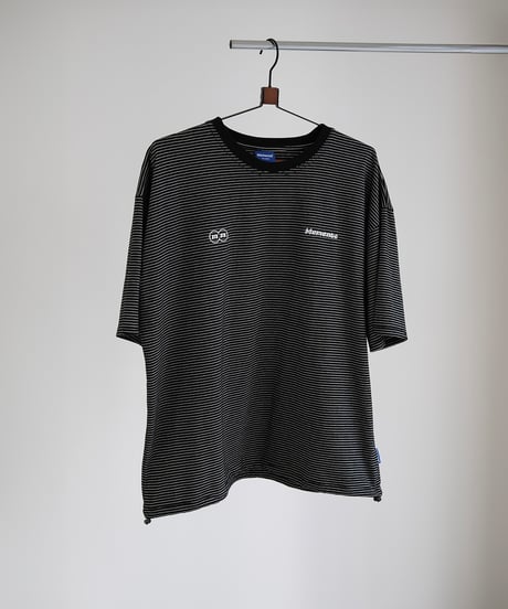 【Black】裾ドローコード border tee