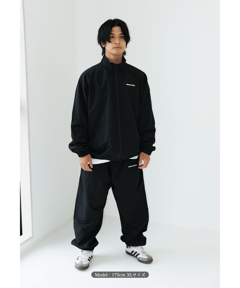 【訳あり：Theory】多機能ナイロン ジャケット「M：ブラック」 Black】nylon track jacket | Memento