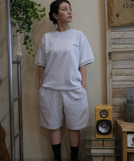 【Gray】 sweat short pants