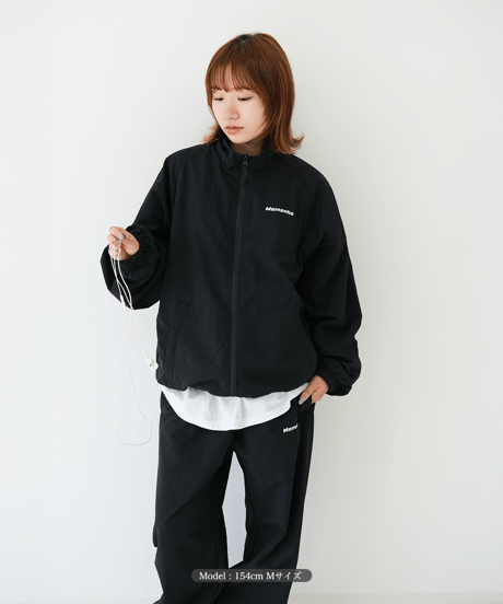【Black】nylon track jacket