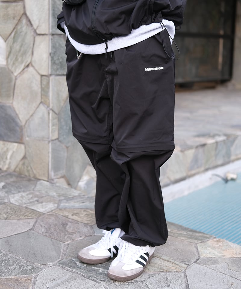 Black】撥水加工＆2WAY Nylon Pants | Memento