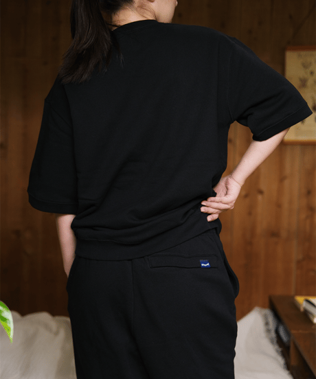 【Black】short sleeve sweat tee