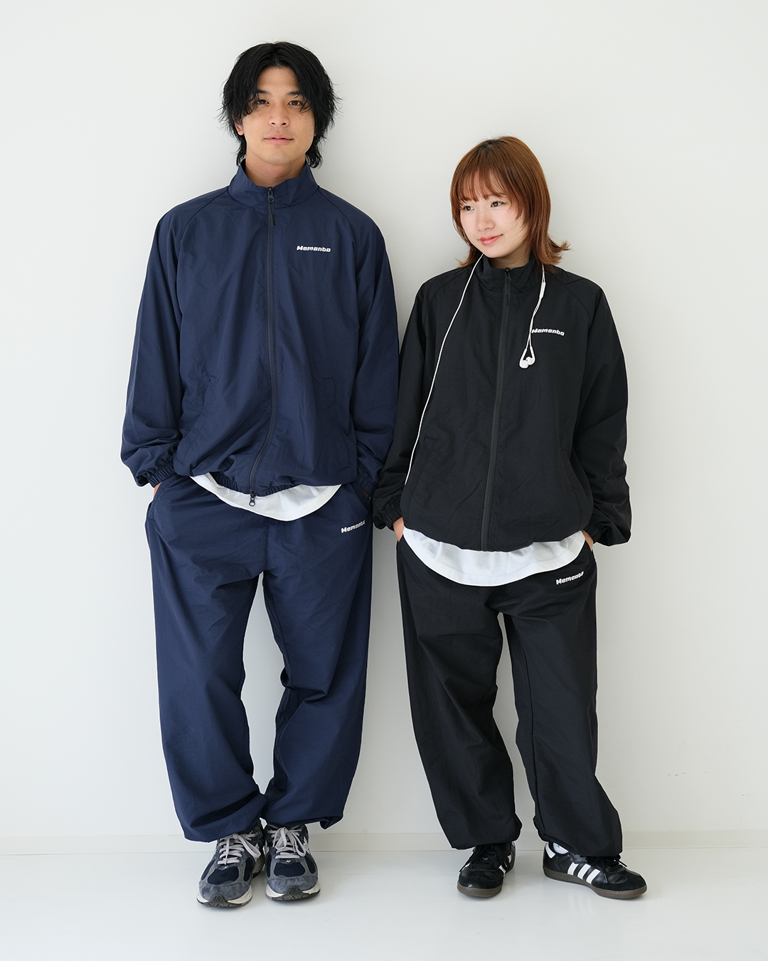 Black】nylon track jacket | Memento