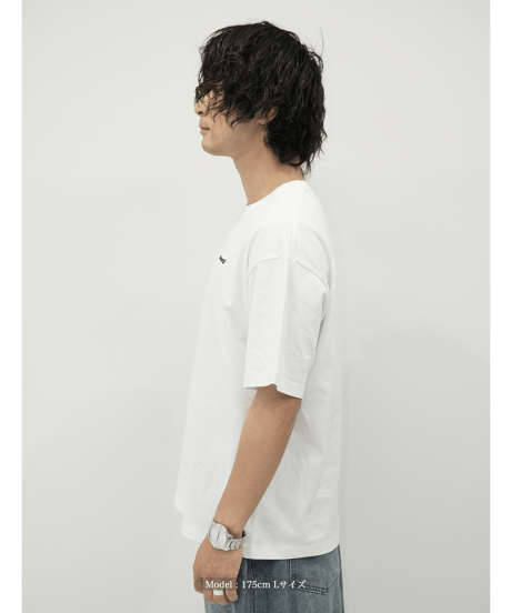 【White】logo tee