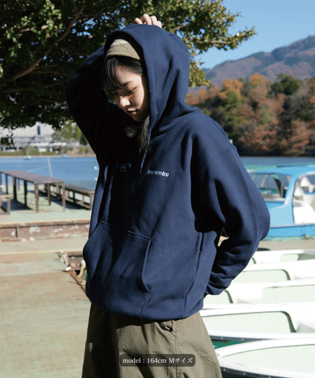【Navy】logo hoodie