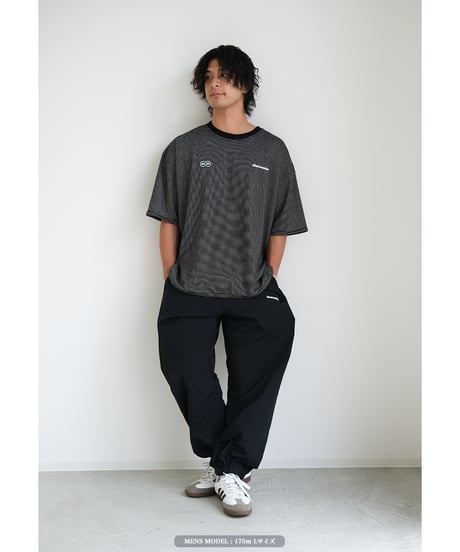 【Black】裾ドローコード border tee