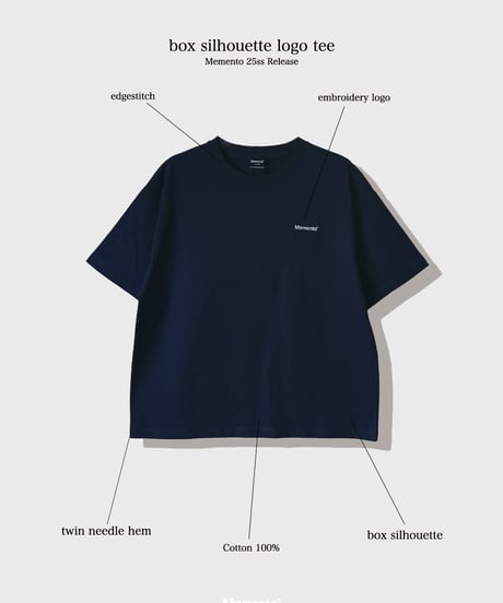 【Navy】logo tee