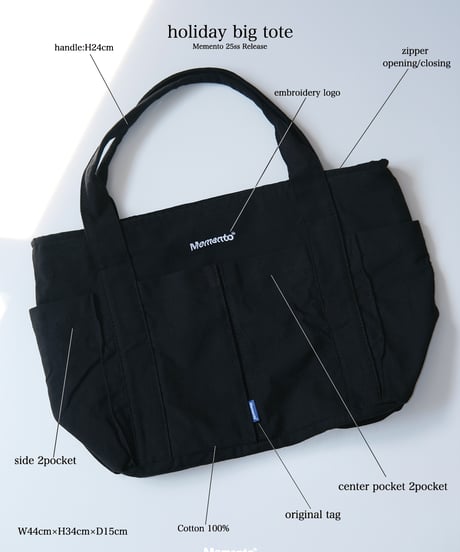 【3color】holiday big tote