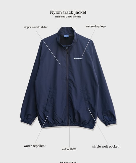 【Navy】nylon track jacket