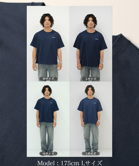【Navy】logo tee