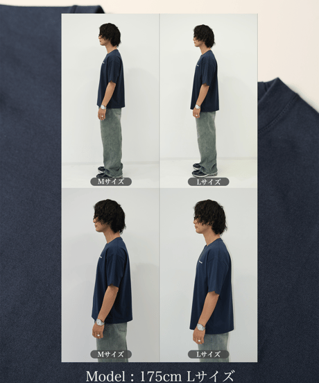 【Navy】logo tee