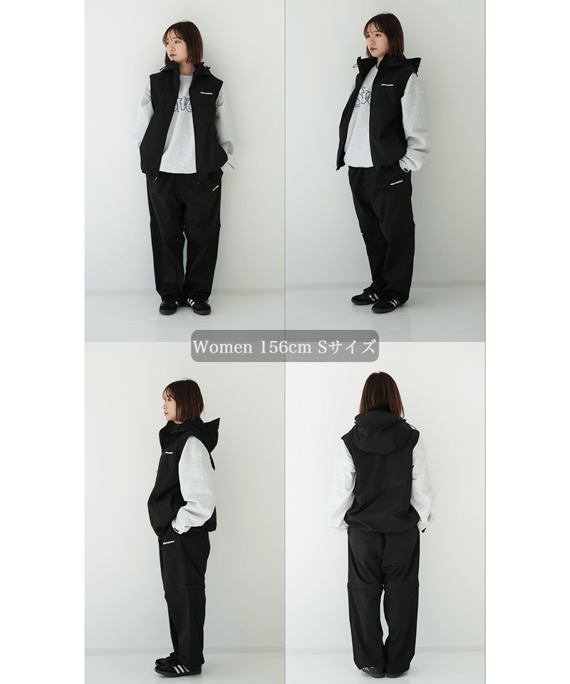 Black】撥水加工＆2WAY Nylon Jacket | Memento