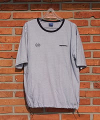 【White】裾ドローコード border tee