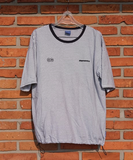 【White】裾ドローコード border tee