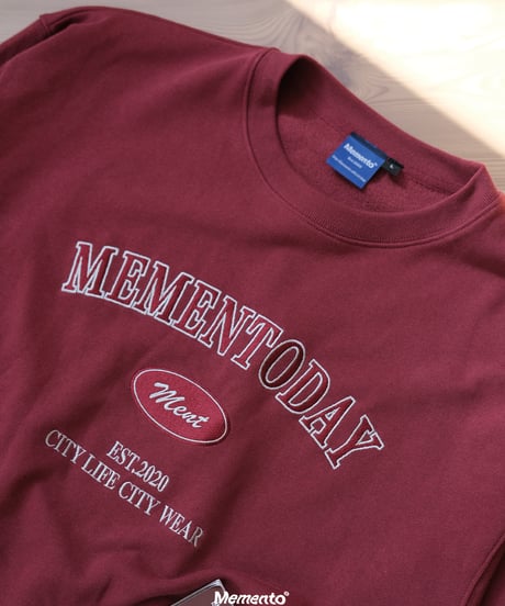 【Burgundy】College Sweat