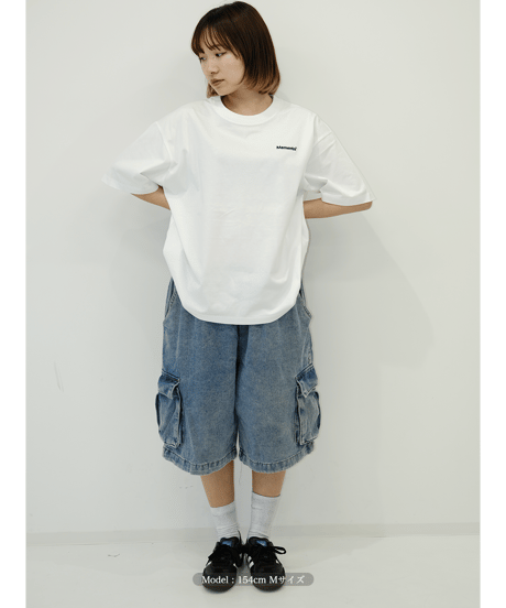 【White】logo tee