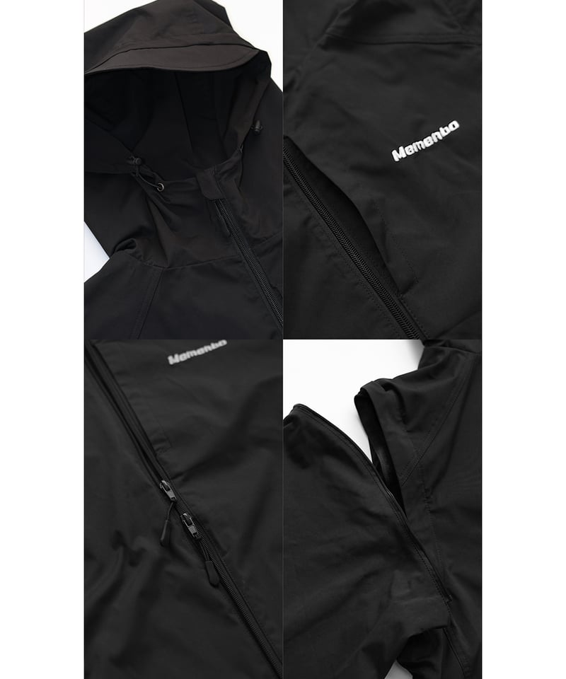 Black】撥水加工＆2WAY Nylon Jacket | Memento