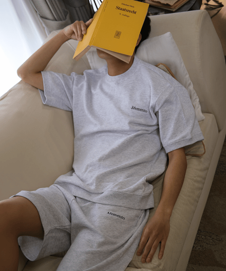 【Gray】short sleeve sweat tee