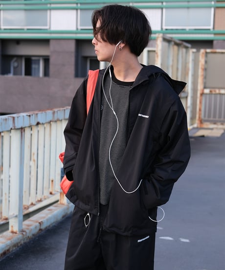 【Black】撥水加工＆2WAY Nylon Jacket
