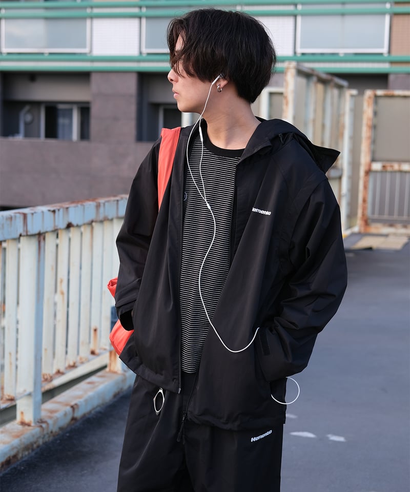 Memento　2WAY Nylon Jacket　黒　XL Black】撥水加工＆2WAY Nylon Jacket | Memento