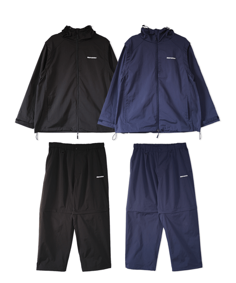 【Black】撥水加工＆2WAY Nylon Jacket