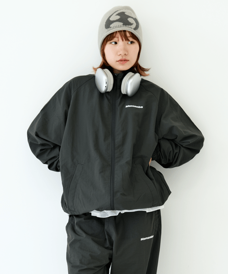【Khaki】nylon track jacket