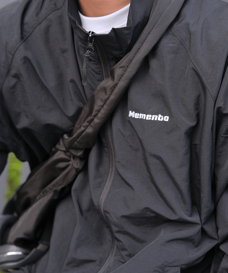 Black】nylon track jacket | Memento