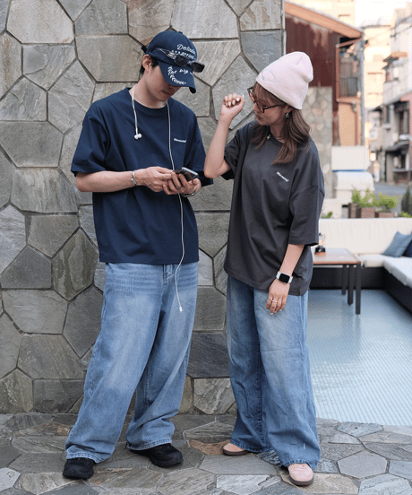 【Navy】logo tee