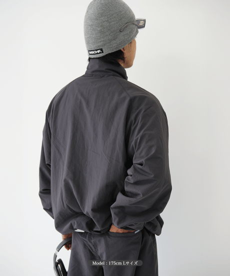 【Charcoal】nylon track jacket