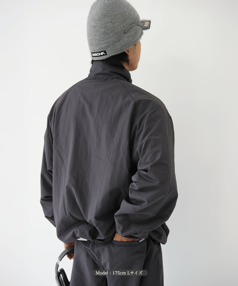 Charcoal】nylon track jacket | Memento