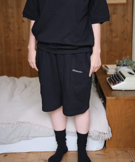 【Black】 sweat short pants