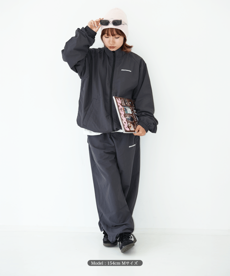 【Charcoal】nylon track pants
