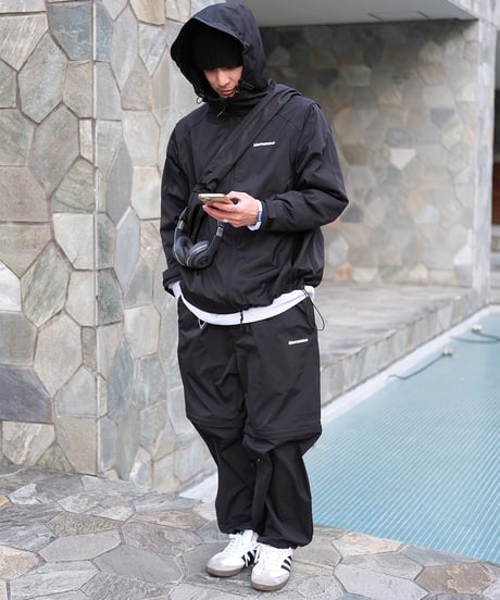 【Black】撥水加工＆2WAY Nylon Pants