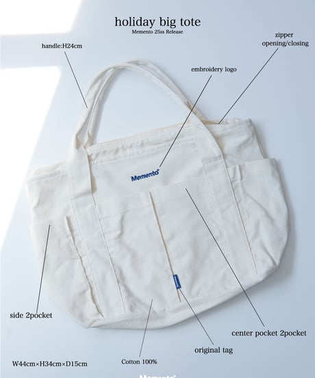 【3color】holiday big tote