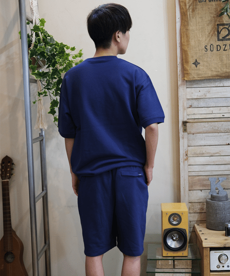 【Navy】short sleeve sweat tee