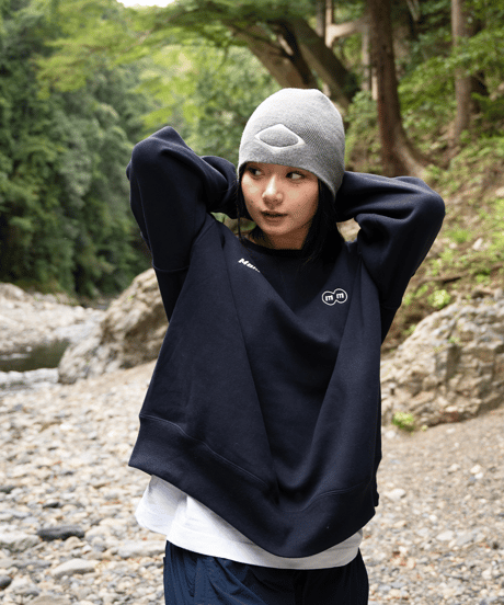【Navy】logo sweat