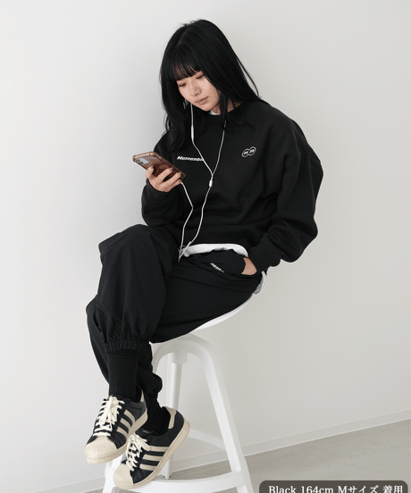 【Black】logo sweat