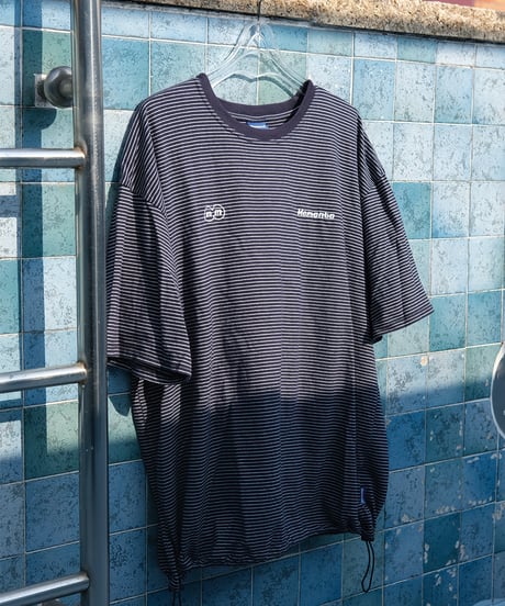 【Navy】裾ドローコード border tee