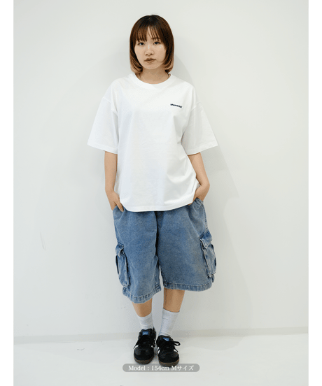 【White】logo tee