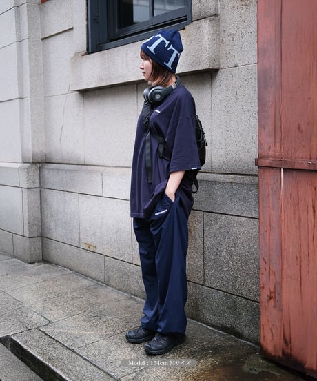 【Navy】nylon track pants